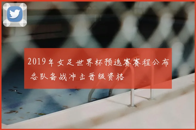 2019年女足世界杯预选赛赛程公布 各队备战冲击晋级资格